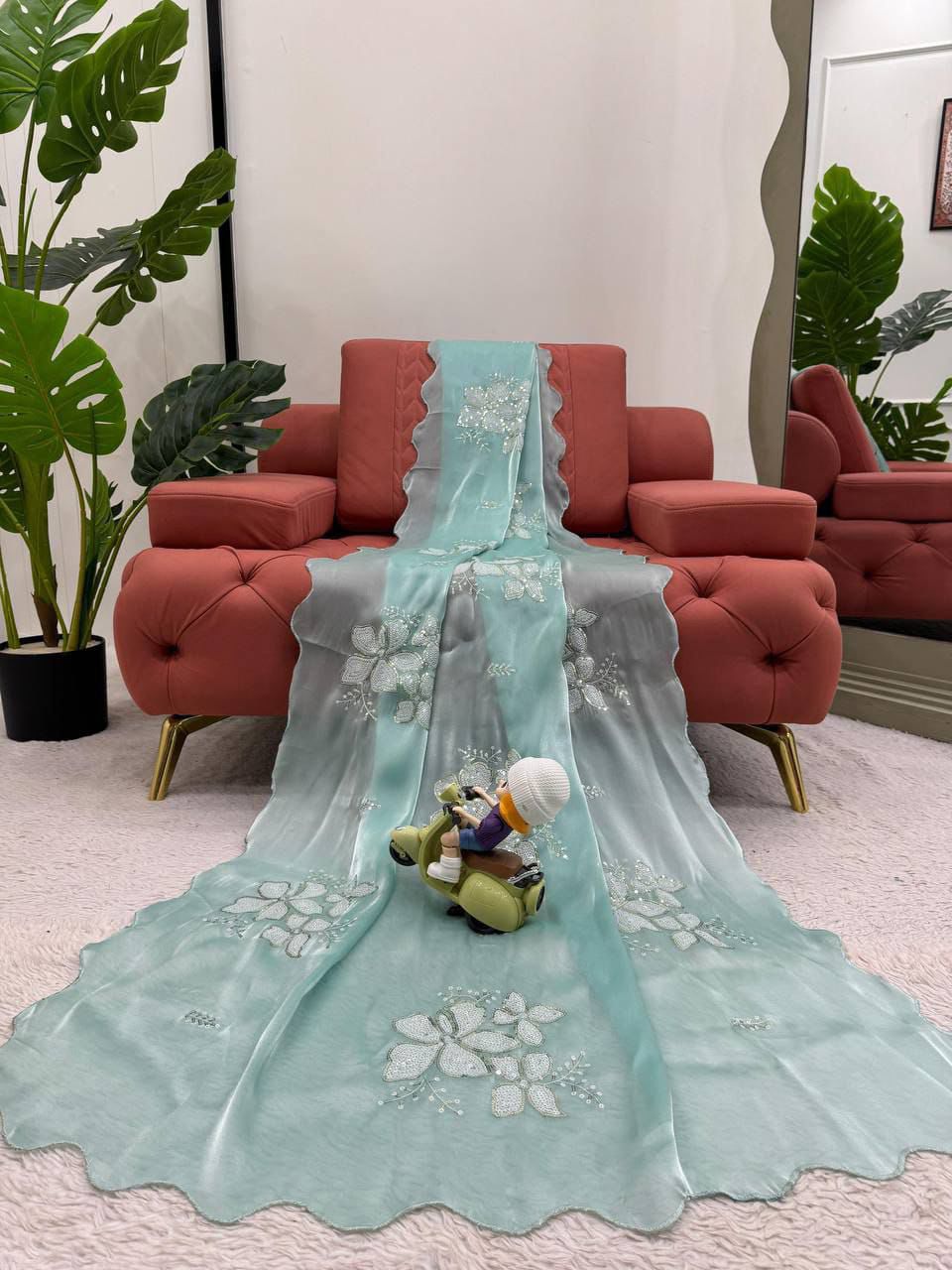 Zimi chu Sequence Work Designer Party Wear Sarees Wholesale Shop In Surat